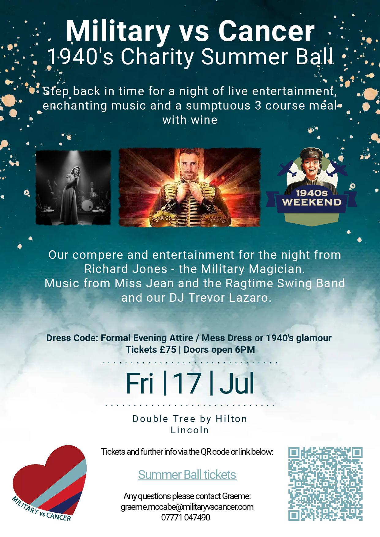 Military vs Cancer - 1940’s Summer Charity Ball