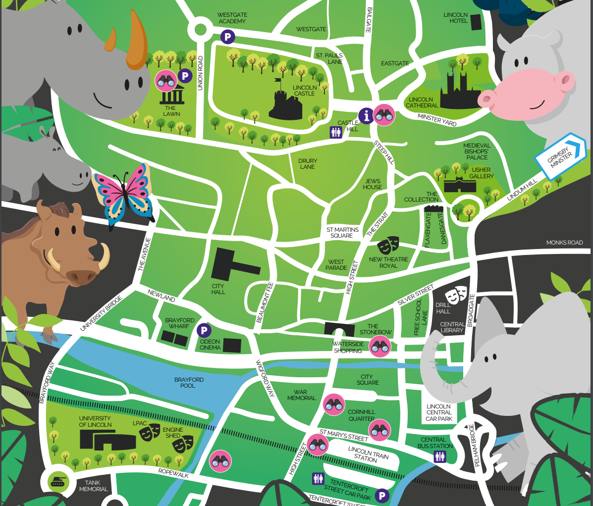 Lincoln City Safari Map