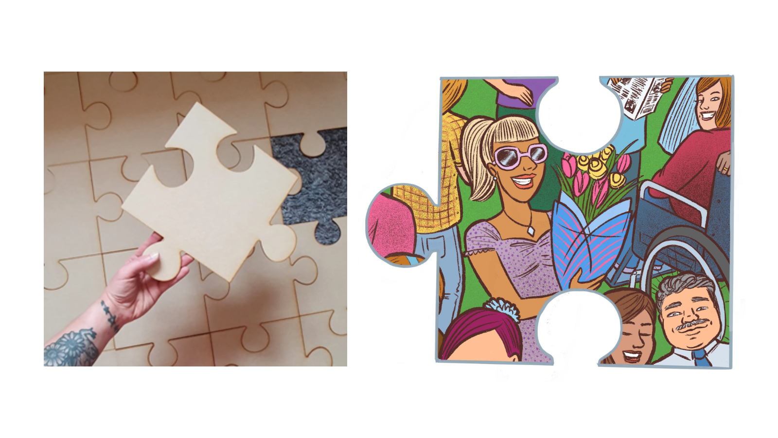 Before and After Jigsaw piece